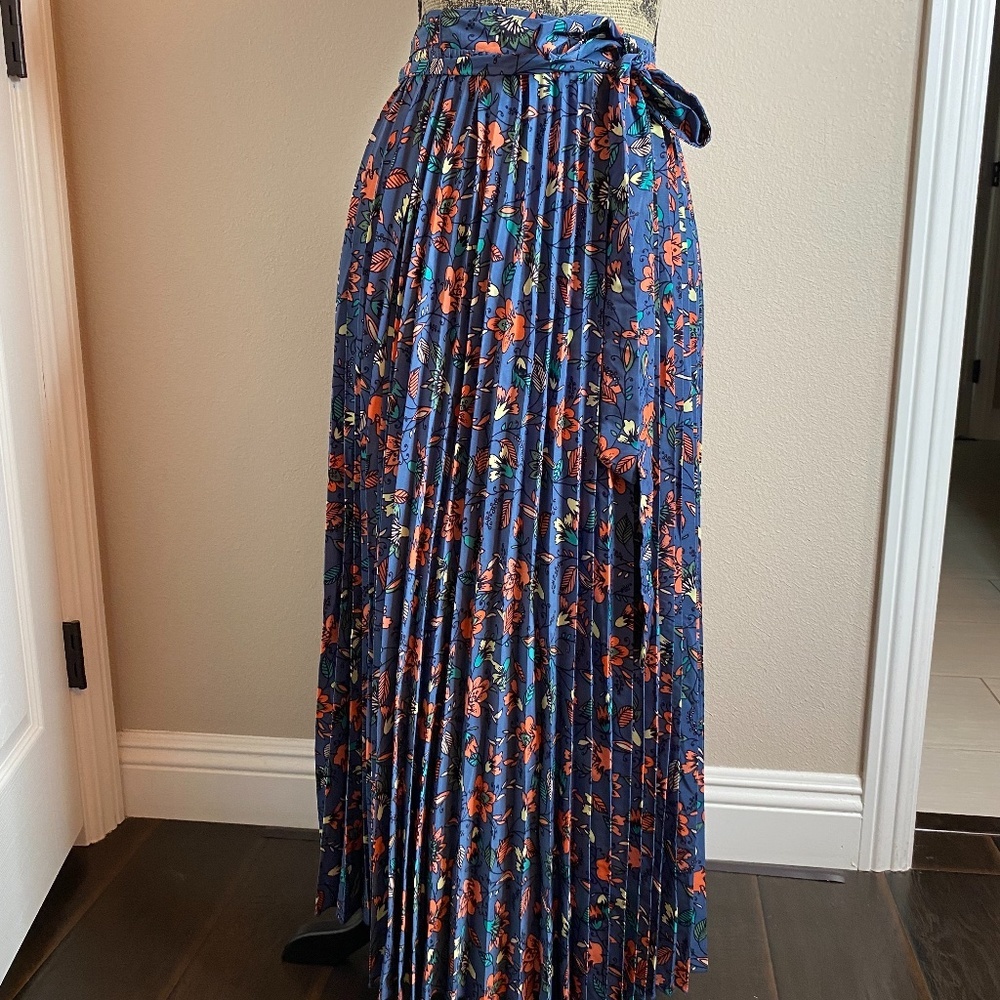 Pleated Maxi Skirt